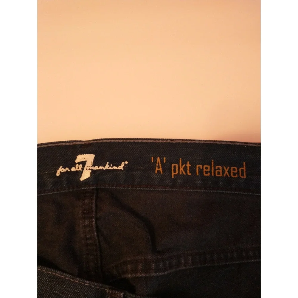 7 For Mankind Jeans A‎ Pocket Blue Relaxed 36x29